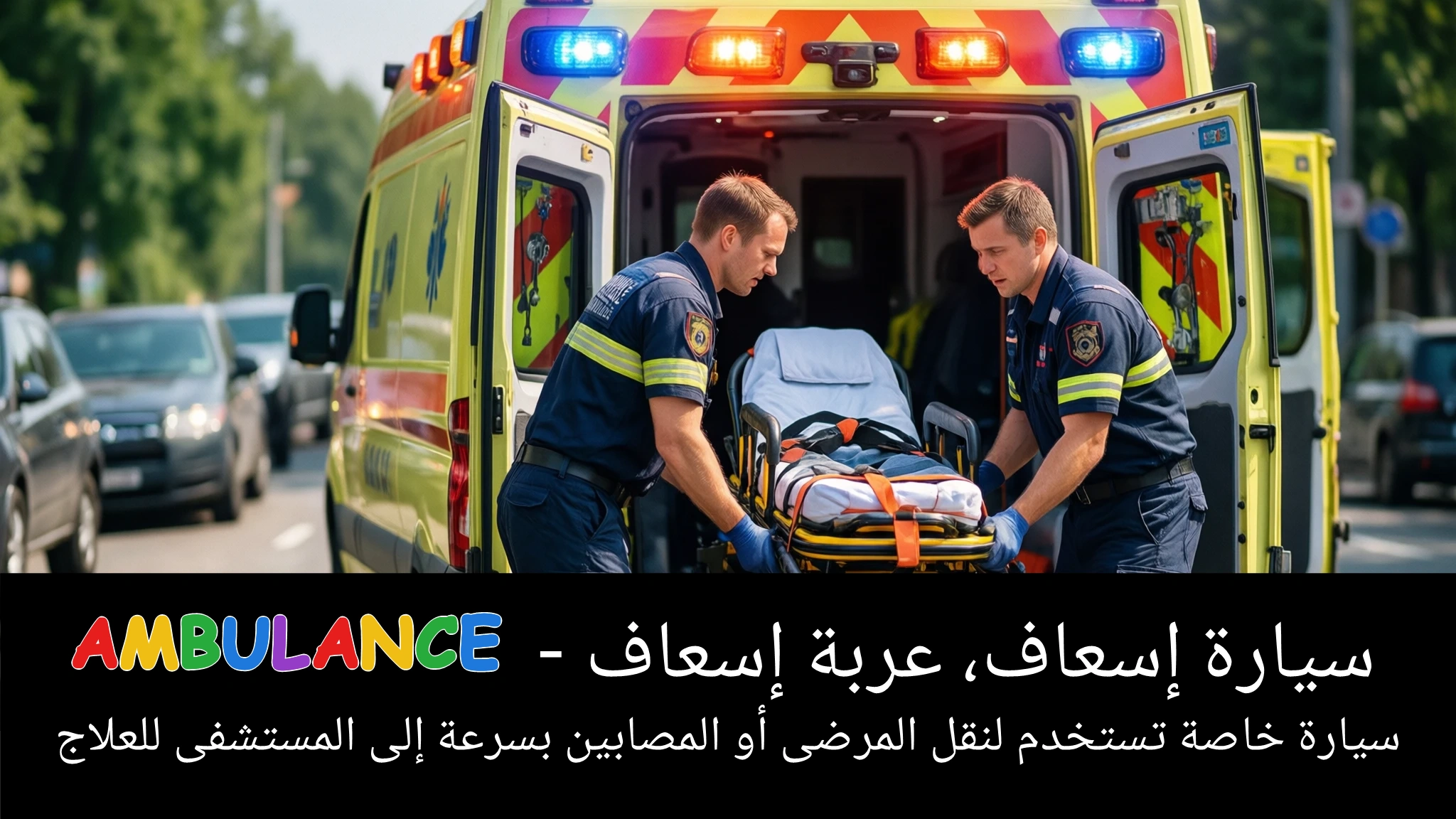 Arabic Illustration for ambulance